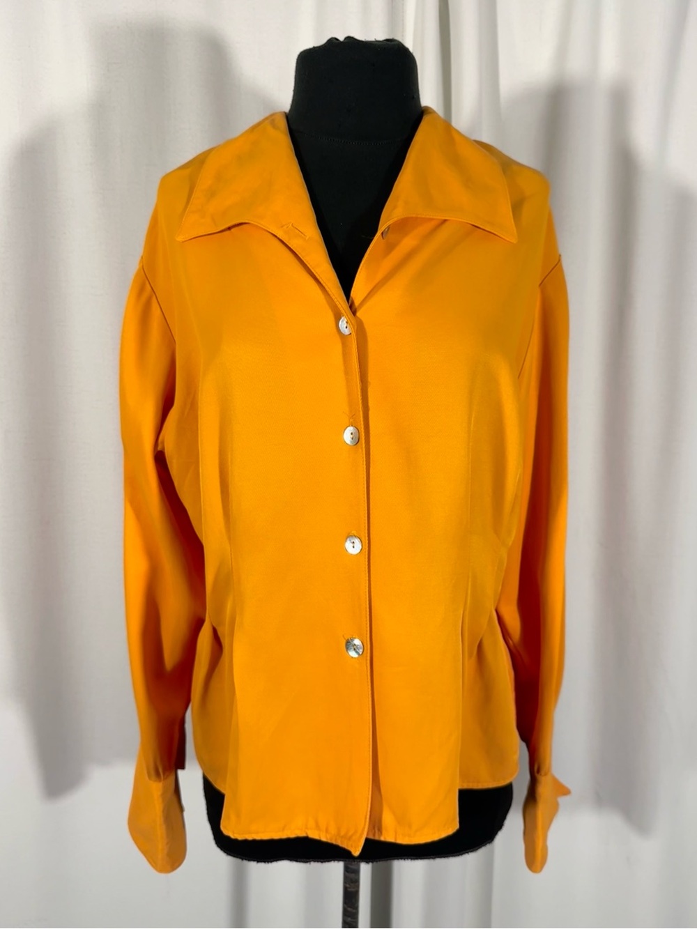 Vintage Halston Marigold Button Up Blouse